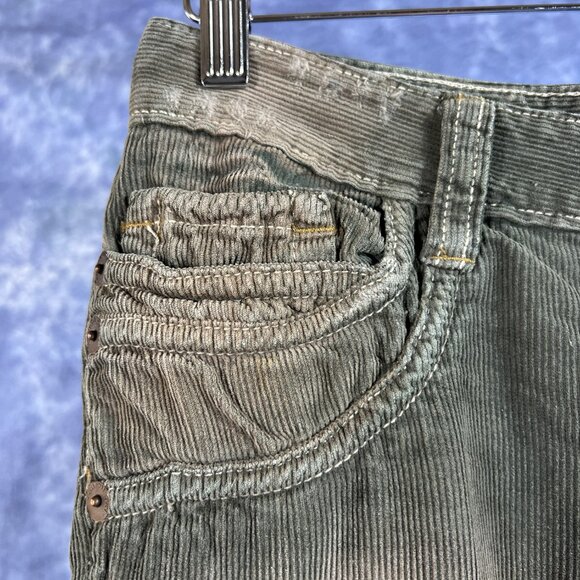 Salad Olive Gray Corduroy Pants Sz 27 - Picture 4 of 5
